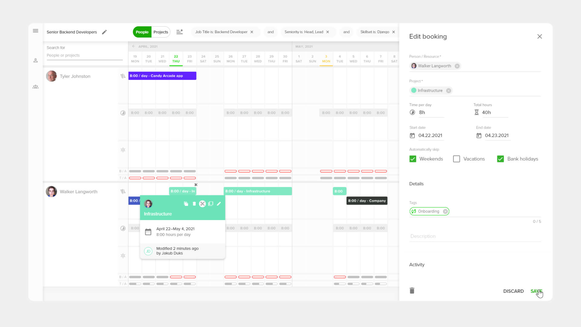 Pianificazione più rapida delle turnazioni